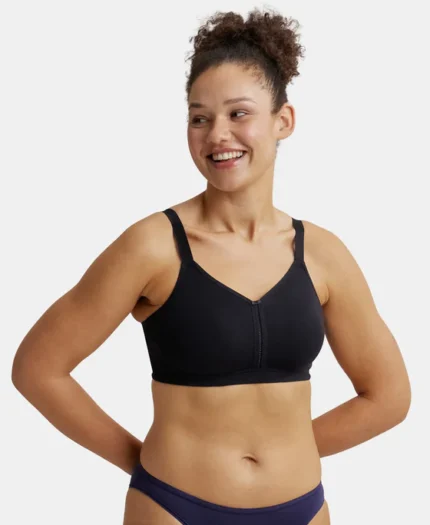 Non Padded Super Combed Cotton Elastane Stretch Full Coverage Minimizer Bra