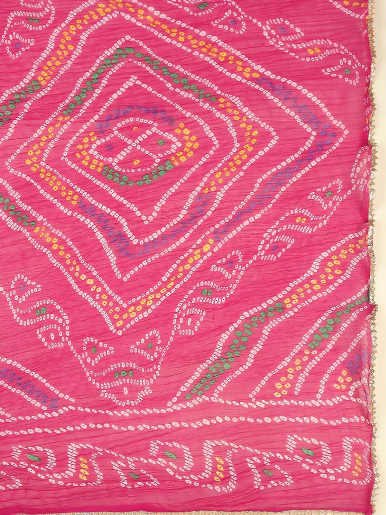 Multi Printed Bandhini Chiffon Dupatta - Image 22