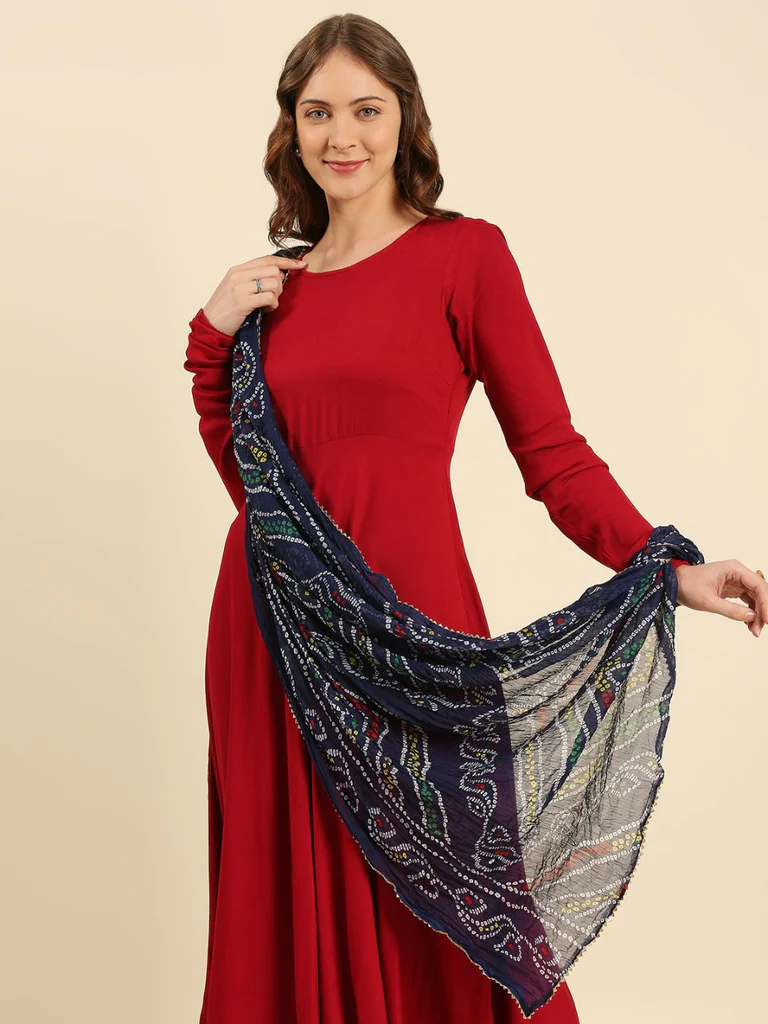 Multi Printed Bandhini Chiffon Dupatta - Image 11