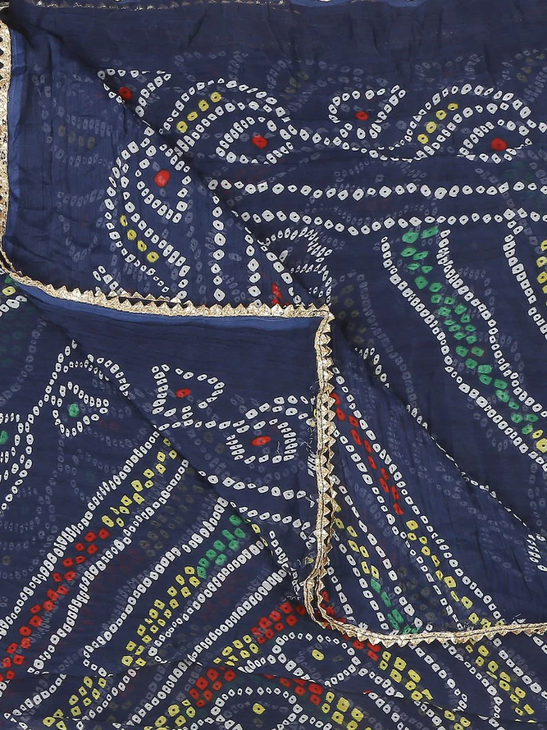Multi Printed Bandhini Chiffon Dupatta - Image 14