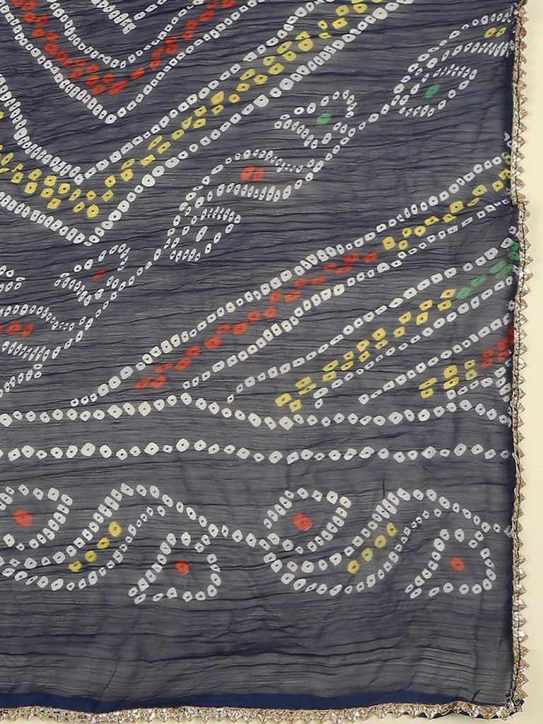 Multi Printed Bandhini Chiffon Dupatta - Image 15